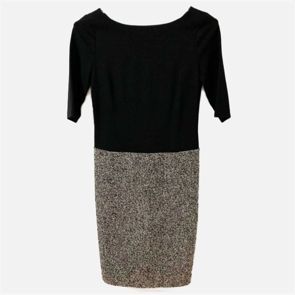 Talbots Knit Tweed Wool Blend Career Dress with Three Quarter Length Sleeves🖤🩶